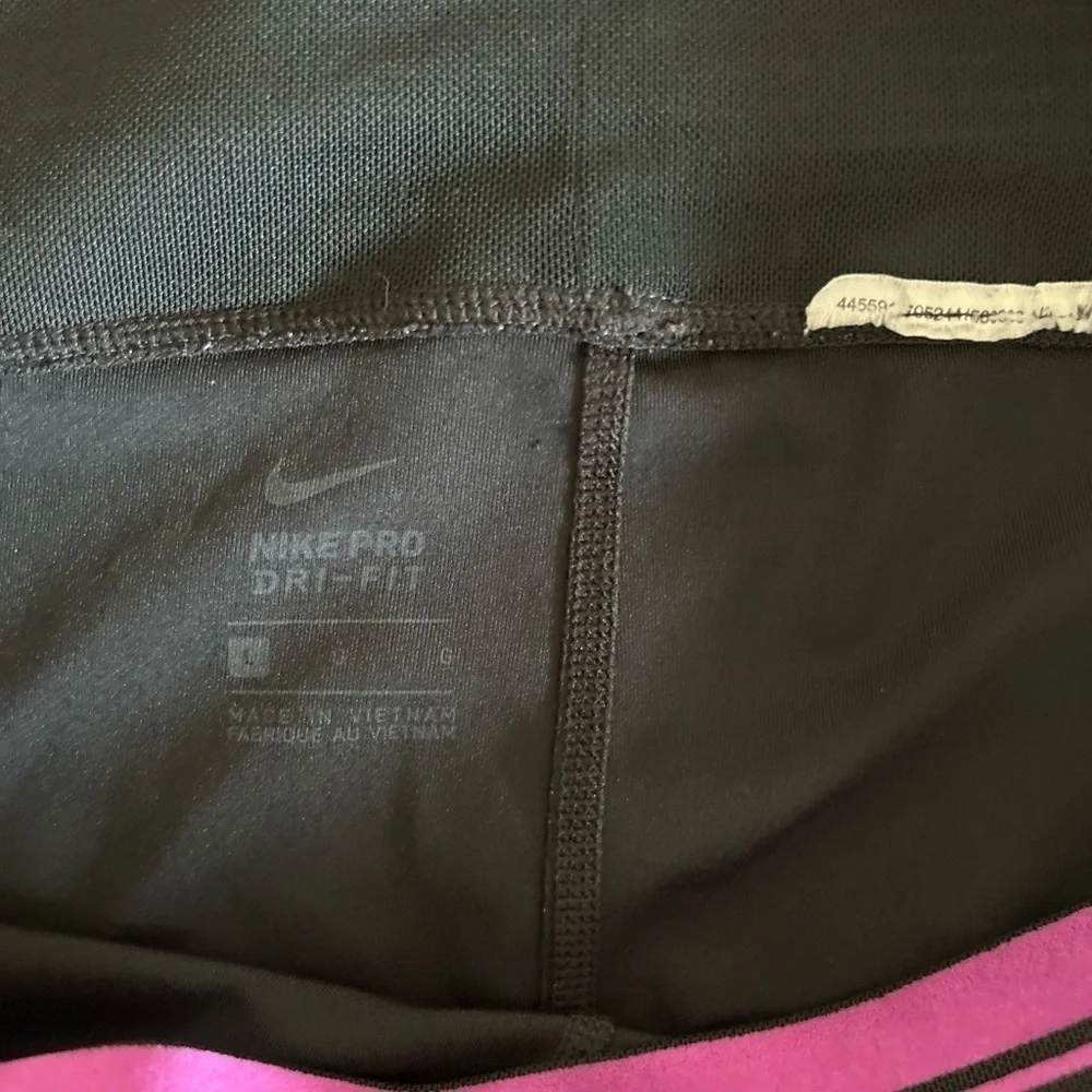 Nike Pro Intertwist Women's Leggings Black Purple Blue Compression Pants Large